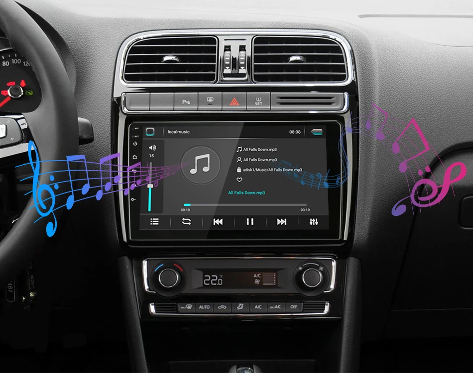 Excellent Jansite 9" Car Multimedia Player for Volkswagen Polo Reverse Camera touch screen 4G network 1024*600 Steering Wheel Control WIFI 16