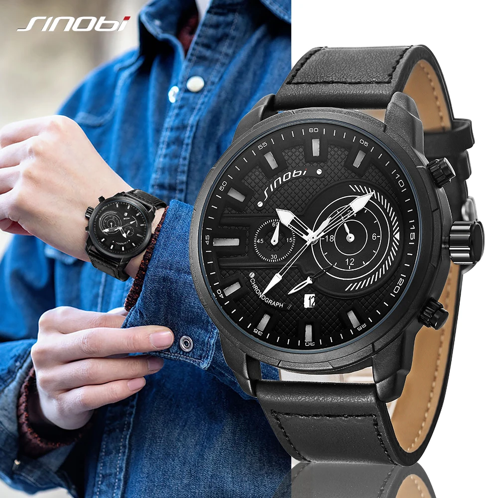 

Men's Watch SINOBI Top Brand Luxury Waterproof Luminous Quartz Watch Men's Fashion Sports Watch Men's Clock Relogio Masculino