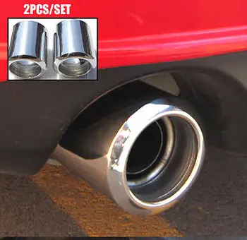 

2X MUFFLER TIPS FOR MAZDA 3 / 6 CX-5 EXHAUST TAILPIPE END TRIM CHROME COVER LID
