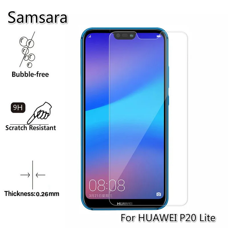 Защитное стекло 9H 2.5D Arc закаленное для Huawei P20 Lite прозрачное 5 84 дюйма 64 ГБ |