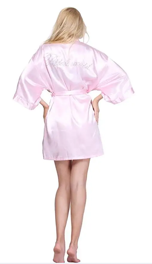Robe Wedding Bride Women Sleepwear nightwear White Bridal Dress Bathrobe Night dress Home Gown Sleepwear Nightgown Dressing Gown