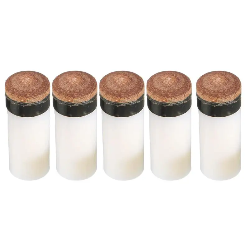 

5pcs Billiard Replacement Set Pool Cue Tips 12mm Pool Billiard Cue Stick Ferrules 5x Screw-On Tips for Snooker Hot Sale