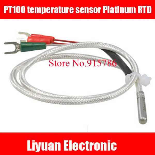 1m PT100 temperature sensor Platinum RTD / waterproof formula galvanic probe PT1000