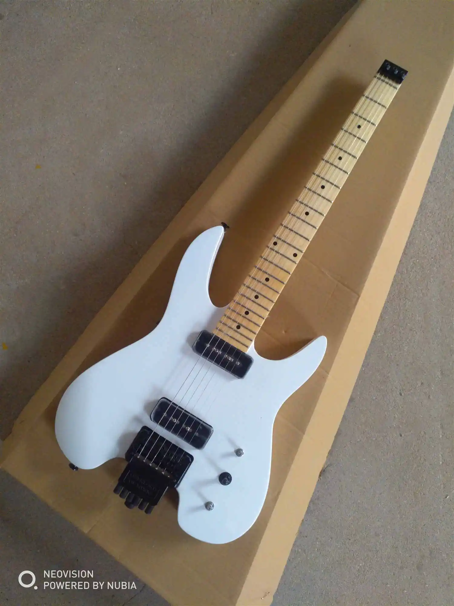 

Double rocker electric guitar headless, professional level playing 6 string guitar