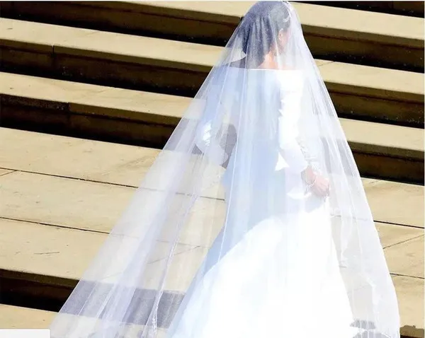 Принца Гарри и Меган маркле с длинным рукавом простое свадебное платье из сатина с вырезом лодочкой Длинные свадебные платья со шлейфом