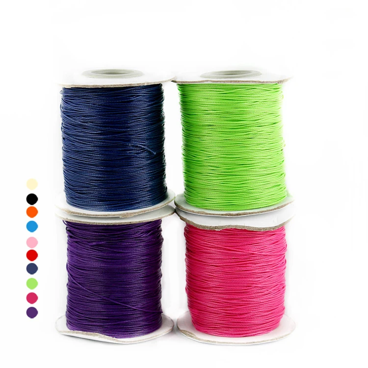 

15 meters 1MM Waxed Thread Cotton Cord String Strap Necklace Rope Beading Wire Fit for Necklace & Bracelet