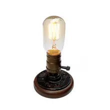 Деревянные настольные лампы в стиле ретро E27 Настольная лампа для Спальня Lamparas De Меса Led Настольная лампа для чтения настольная лампа 110 v-220 v настольные лампы