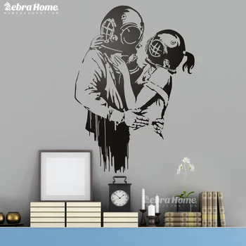

DIY Tank De Banksy Wall Stickers For Living Rooms Schoolroom Home Decor Art Nursery Bedroom Vinily Decal Mural Wallpaper 58X80CM