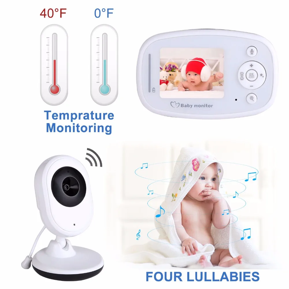 

2019 Promotional wireless 2.4 Inches LCD 2 Way Audio Talk Night Vision Video IP Security Surveillance Mobile Baby Camera Monitor