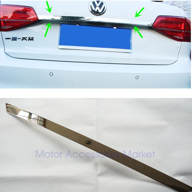 Stainless Chrome Rear Trunk Lid Cover Trim For VW JETTA SEDAN 2011 to