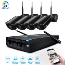 Security Camera System 4CH NVR 1080P Outdoor IP Camera P2P Cloud Wifi Wireless Video Surveillance Kit Home Security CCTV System