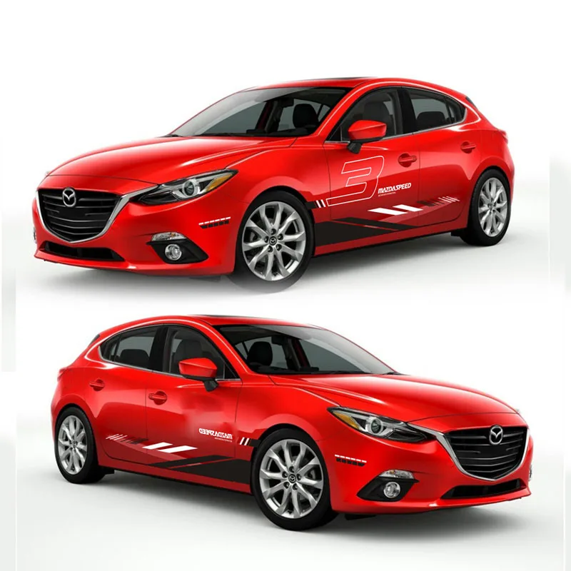 

World Datong Racing Sport Stripes For Mazda Atenza AXELA Mark Levinson Auto Body Customized Decal Exterior Accessories