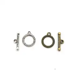 Смешанные 10 компл.. античное серебро спираль Круг OT застежка для изготовления ювелирных изделий браслет цепочки и ожерелья Diy интимные