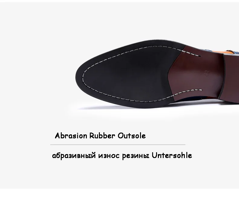 Men's Full Grain Leather Wedding Shoes Classical Business Oxfords Shoes Mixed Color Men's Dress Shoes Party Moccasin Dress Shoes (4)