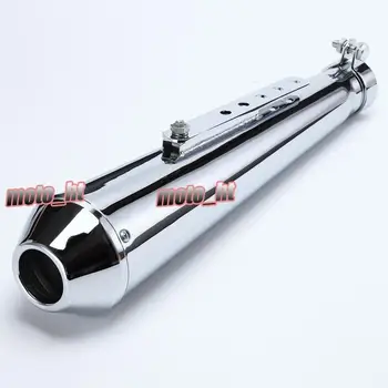 

17.7" Galvanized Iron Muffler Exhausts Fits For Vintage Motorcycles total 450mm