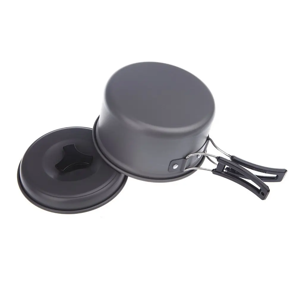 ELOS-antiadherente ollas sartenes portátil al aire libre Camping senderismo Set de cocina utensilios de cocina 2-3 pepoles