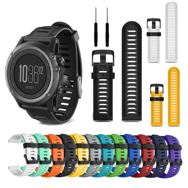 

14 Colors 26mm Sport Silicone Strap Watchband Silicone Replacement Band for Garmin Fenix 3 / Fenix 3 HR / Fenix 5x Smart Watch