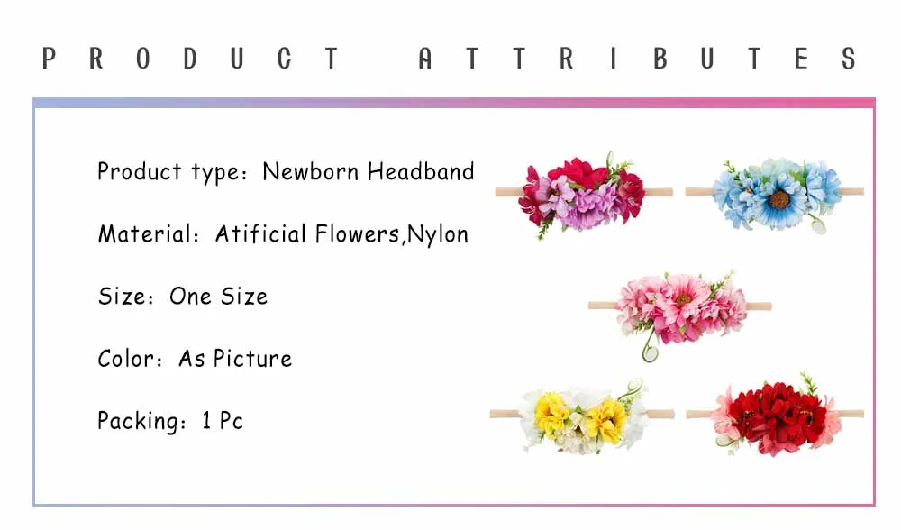 Ncmama аксессуары для волос цветок новорожденных повязки для детей обувь девочек фотографии мягкая эластичная нейлоновая повязка