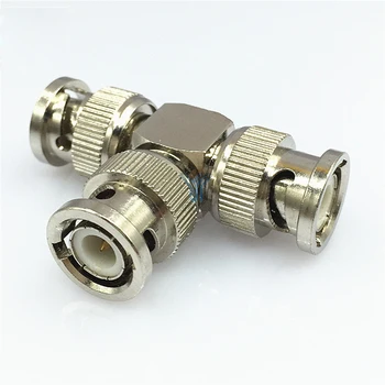 

Pure Copper Material BNC Adapter Splitter Three Male Plug Q9 Male Connector Video Connector Coaxial Adapter