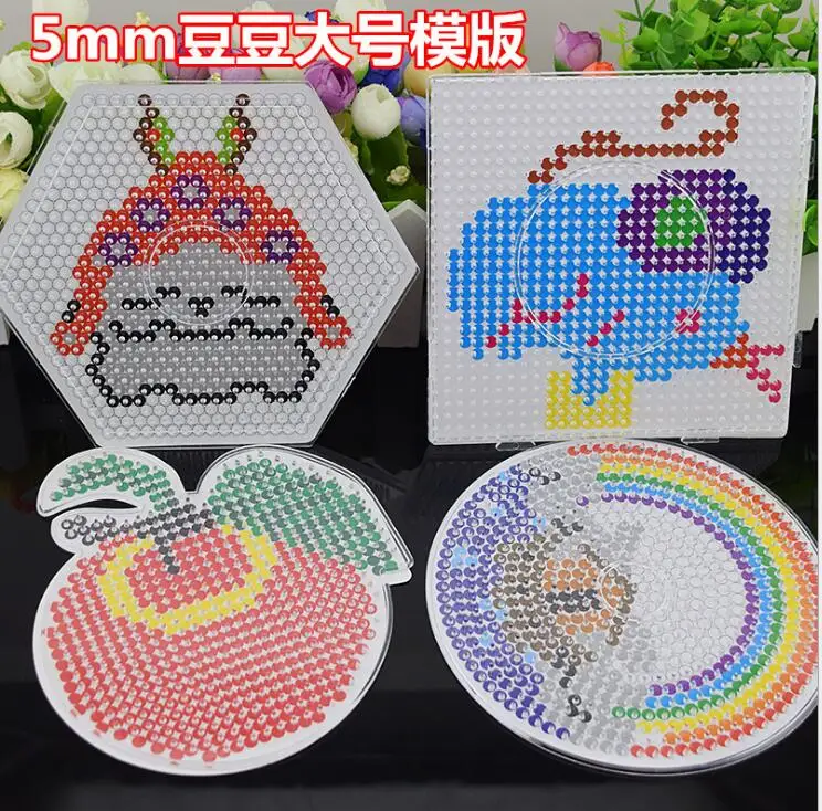 1 шт. наборное поле для пазлов узоры с Цветной Бумага для 5 мм бусины Hama perler из серии Сделай Сам ремесленные пластиковый трафарет ребенка плавкий предохранитель игрушки