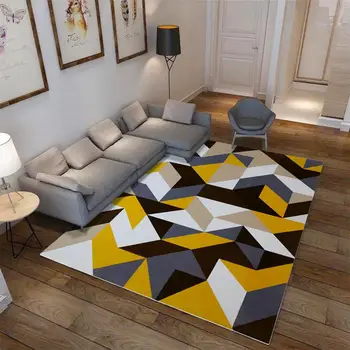 

Anti-Slip Soft Geometric Pattern Carpet Large Size Home Area Rugs for Living Room Kids Bedroom Floor Supplies