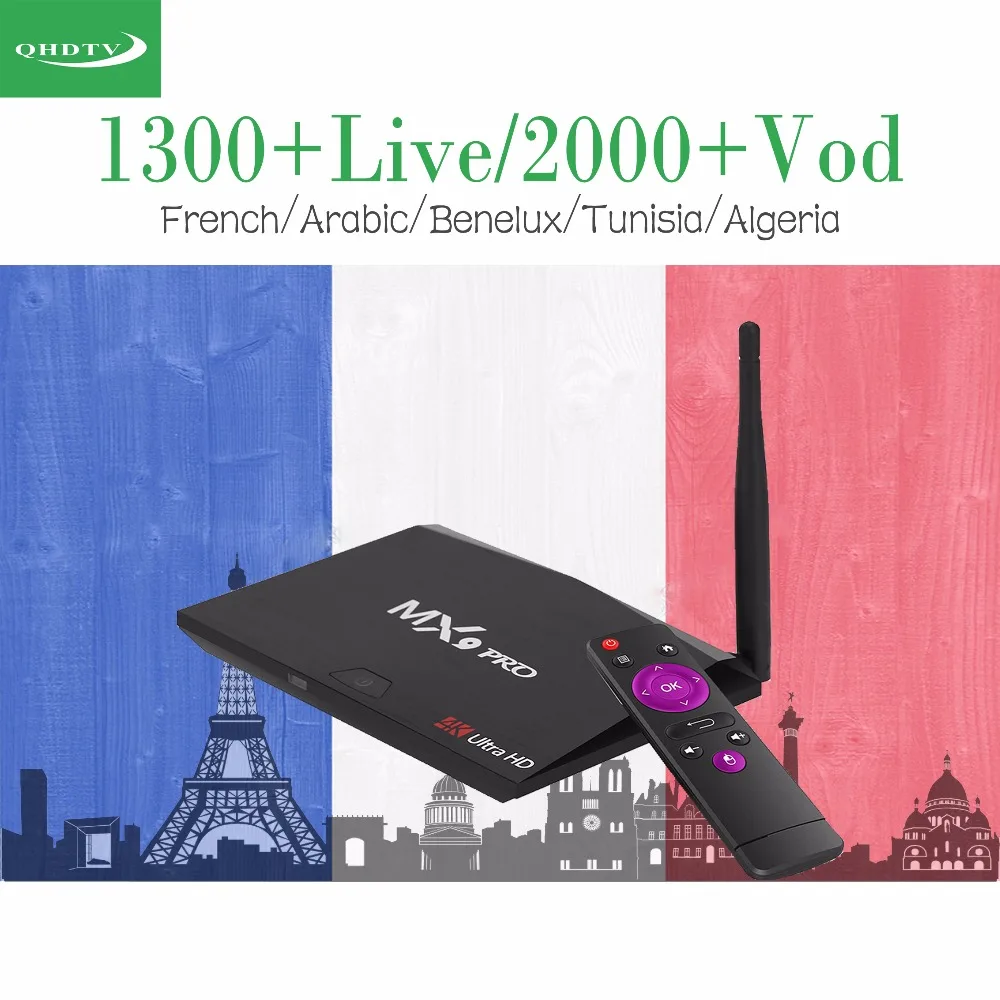 

MX9 Pro 2GB 16GB Android 7.1 IPTV Box 1 Year QHDTV French Benelux Europe Arabic Channels IPTV Supports M3U H96 X96 Set top box