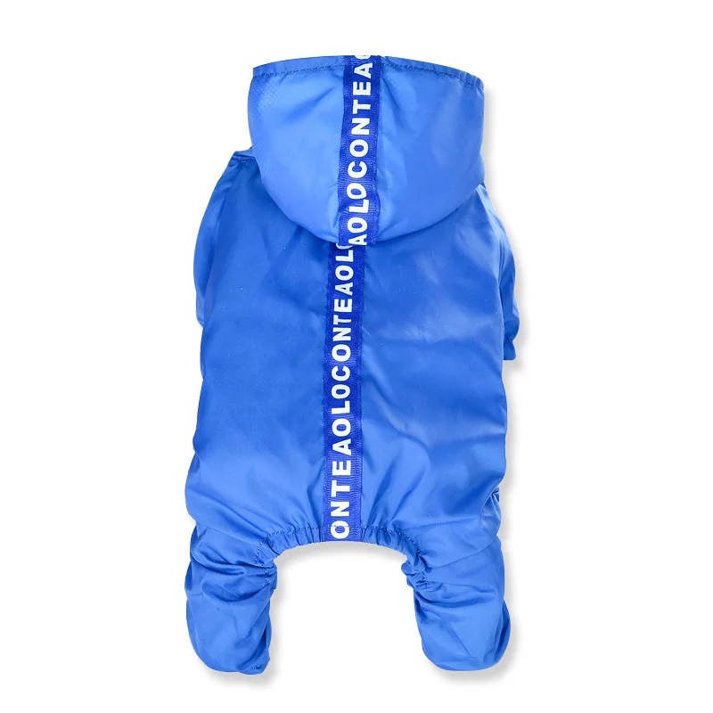 Одежда для собак водонепроницаемый дождевик для собак комбинезон портативный дождевик для домашних животных - Цвет: Синий