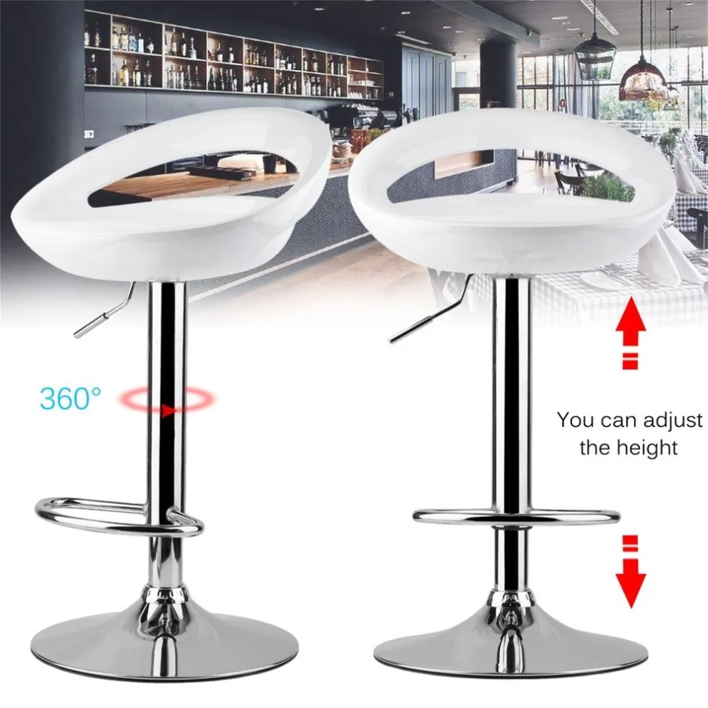 

2 PCS Adjustable 360 Degree Swivel Dining Chair Gas Lift Footrest PU Leather Kitchen Stools Chair Bar Stools For Home Decoration