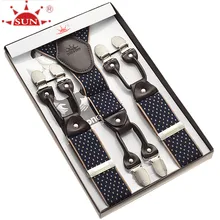 Мужской клип подтяжки Для мужчин эластичный ремень спагетти Натуральная Кожа Папка Для мужчин на подтяжках для девочек