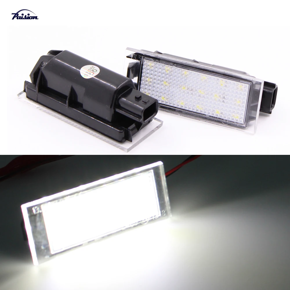 2pcs Led Number License Plate Light For Renault Twingo Clio Megane Ii