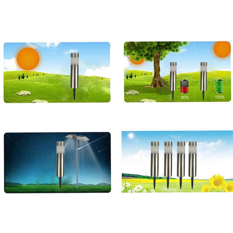 2019 New Stainless Steel solar power solar light Stud Floor led lawn light sunlight Outdoor solar garden light (2)