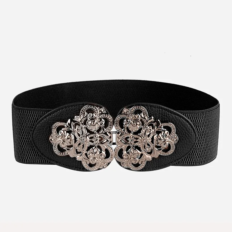 

2019 new models belt Bohemia style Waist seal Elastic band Strong elasticity female fashion Trend Kirsite Pin buckle Wide belt
