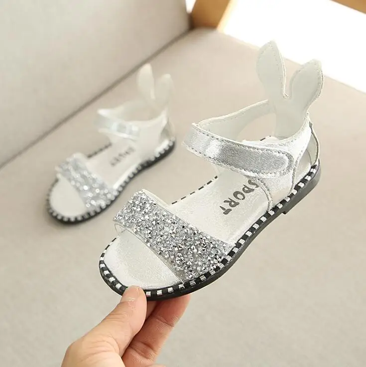 

Children Shoes Toddler Baby Girls Princess Sandals Kids Summer Party Wedding Glitter Rabbit Sandalias School Casual Shoes