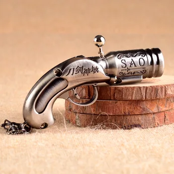 

Animation game around the sword god domain gun mold decoration metal key chain