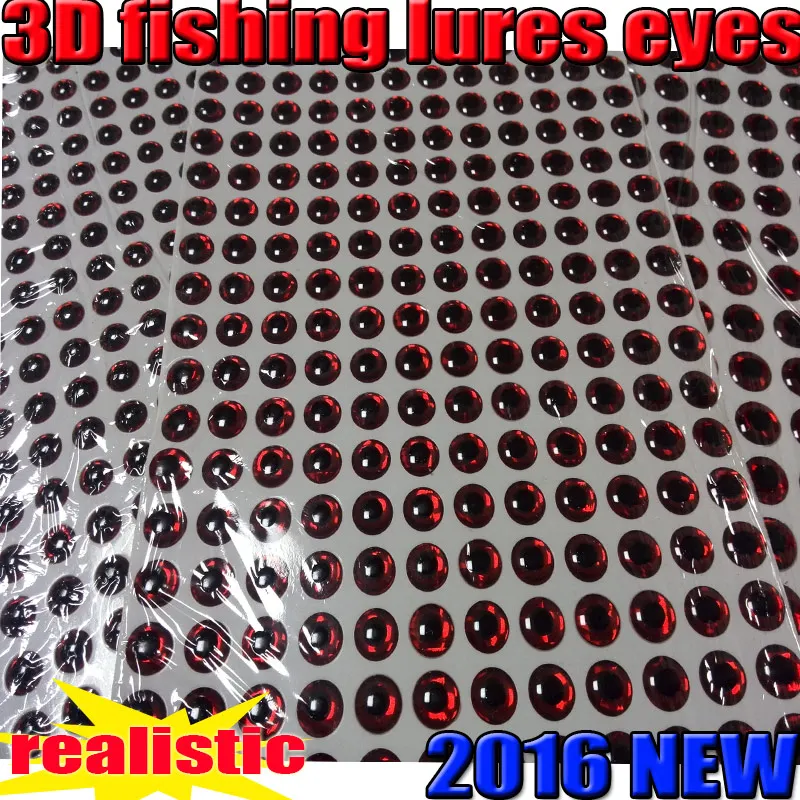 2015new 3D приманка для рыбной ловли глаза нахлыстом выберите размер: 4MM 5MM 6MM 7MM 8MM 9MM 16MM