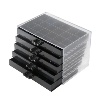 

Hot Sale 120 Grids Nail Decoration Sequence Organize Box Transparent Empty Nail Art Isplay Holder Case Manicure Tool