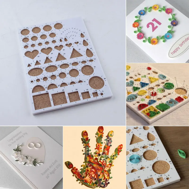 2017 Paper Quilling Template Mould Board Papercraft DIY Crimper Art