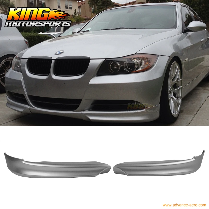 For 05 06 07 08 BMW E90 OE Style Front Bumper Splitter Painted Titanium