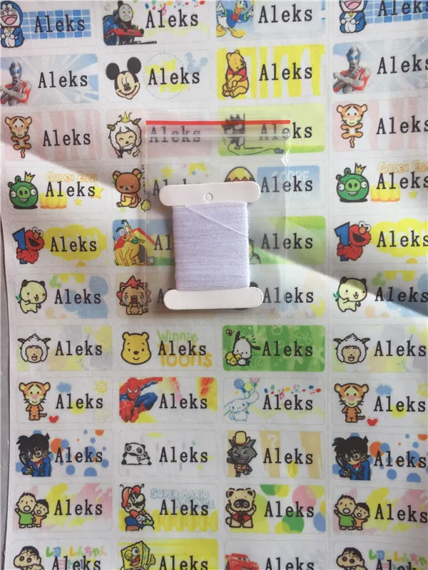 Customized Kids Name stickers Cloth Iron Sewn on cartoon styls - 17