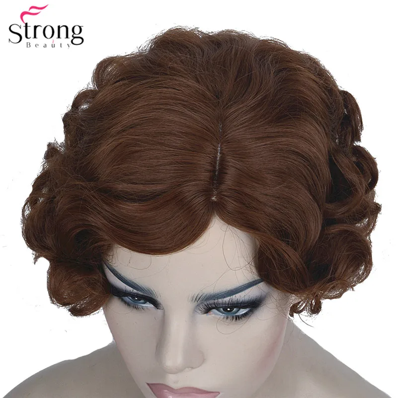 TY 321 #30 Costume Flapper Wig Auburn wigs (7)