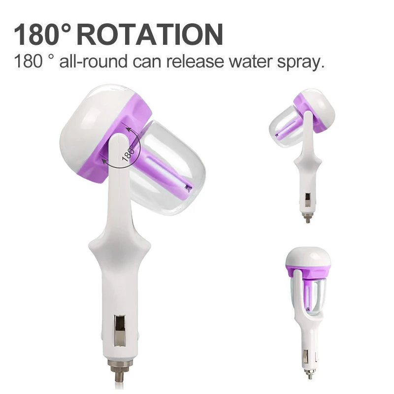  KBAYBO 12V Car Steam Humidifier Air Purifier Aroma Diffuser Essential oil diffuser Aromatherapy Mis