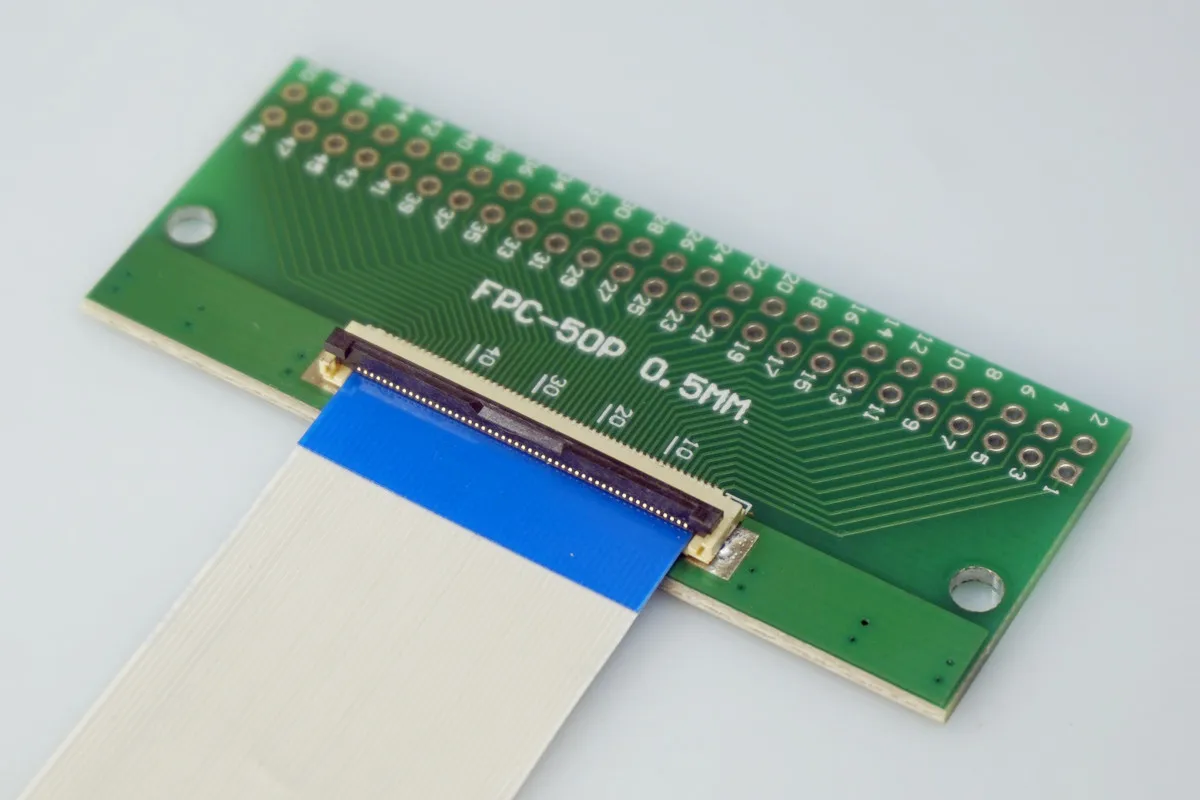 2 комплекта Кабель FFC FPC 50 Pin 0 5 мм Шаг до 54 сквозное отверстие DIP PCB адаптер 60 100 150 200