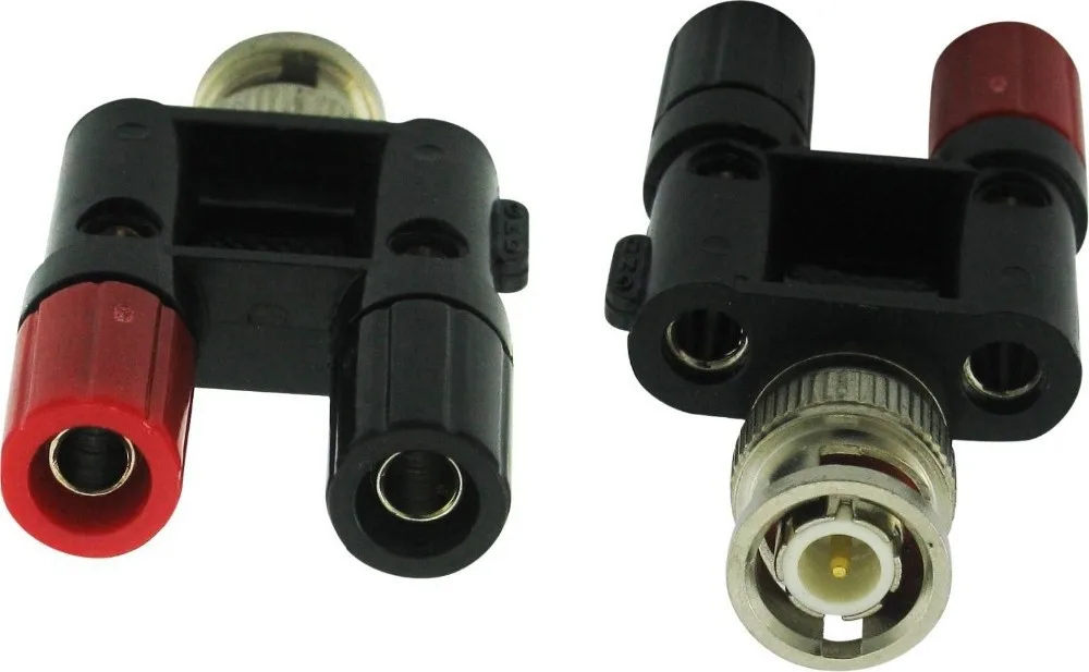 4pcs BNC Male to Dual Banana Jack Plug Female Binding Posts RF Coax