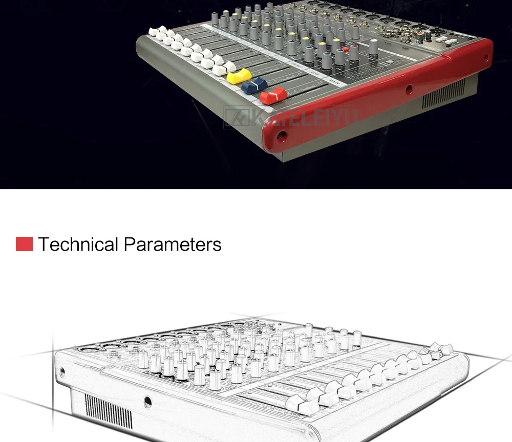 DJ миксер W6000T8 профессиональный усилитель звуковой частоты для микшера звуковой процессор 8 каналов(16 эффектов+ воспроизведение USB
