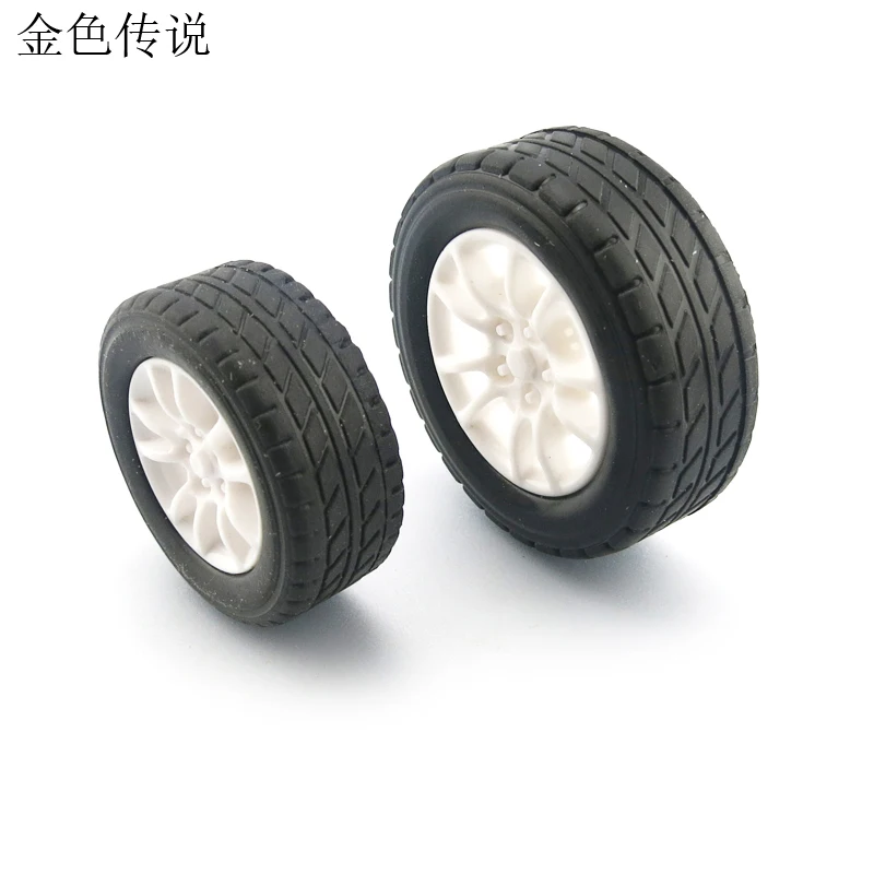 F17675 7 JMT 4Pcs 38mm 1 20 Rubber Tire Model Wheel DIY Robot Accessories font b