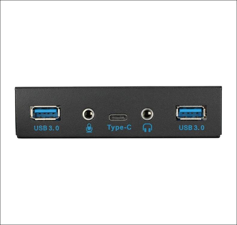 5 портов USB 3,1 USB 3,0 концентратор Spilitter HD аудио 3,5 мм TYPE-C порт передняя панель с адаптером питания для рабочего стола 3," флоппи-отсек