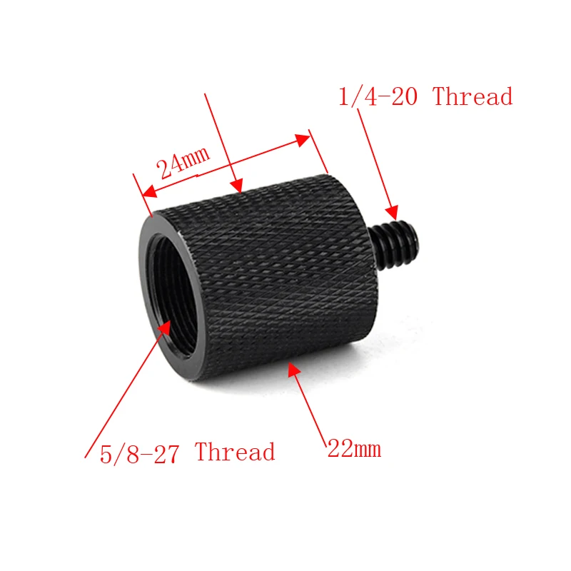 

Aluminum Alloy 5/8 to 1/4 Screws Adapter Microphone Bracket Conversion Level Tripod Adapter Mic Converter 5/8-1/4