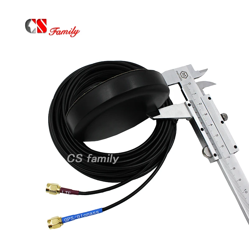 

Water proof IP67-class combo antenna for LTE UMTS GSM GPS GLONASS 3 IN 1 ANTENNA 5m cables for cellular, and GPS connection