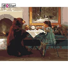 Маленькая девочка, Безрамная, сделай сам, картина маслом, картины по номерам, на холсте, настенные картины, искусство для гостиной, украшение для дома