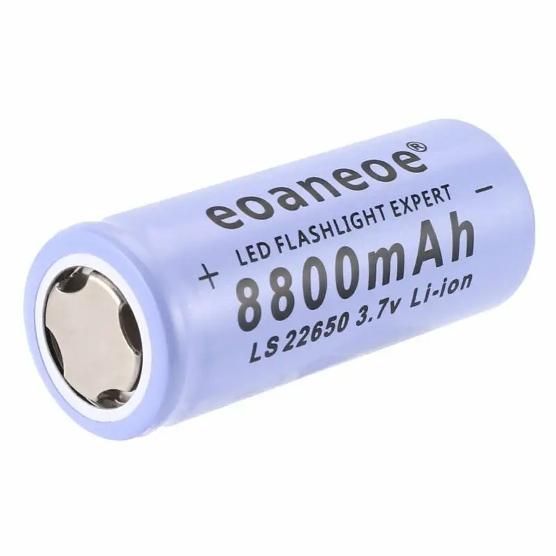 Eoaneoe 3,7 V 26650 8800mAh литий-ионная аккумуляторная батарея, умная батарея для фонарика 8800mAh 26650 литий-ионная батарея